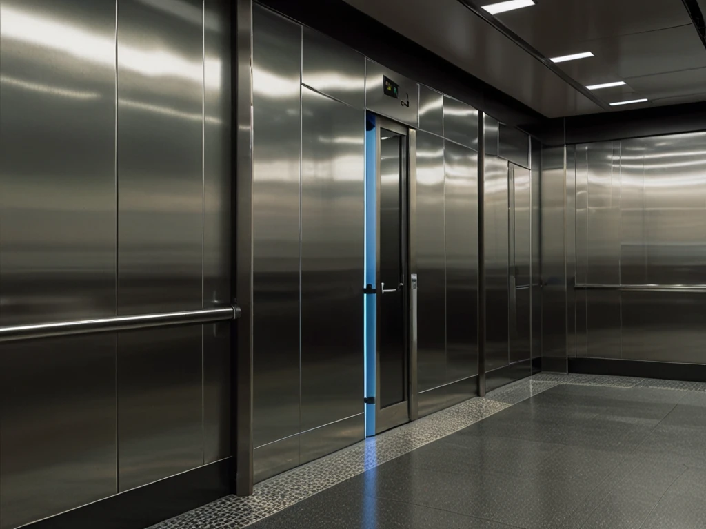 ứng dụng inox xước trong thang máy