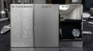 So sánh 3 bề mặt inox No4 Satin, 2B Matte và BA Mirror trong kỹ thuật gia công dập vuốt sâu