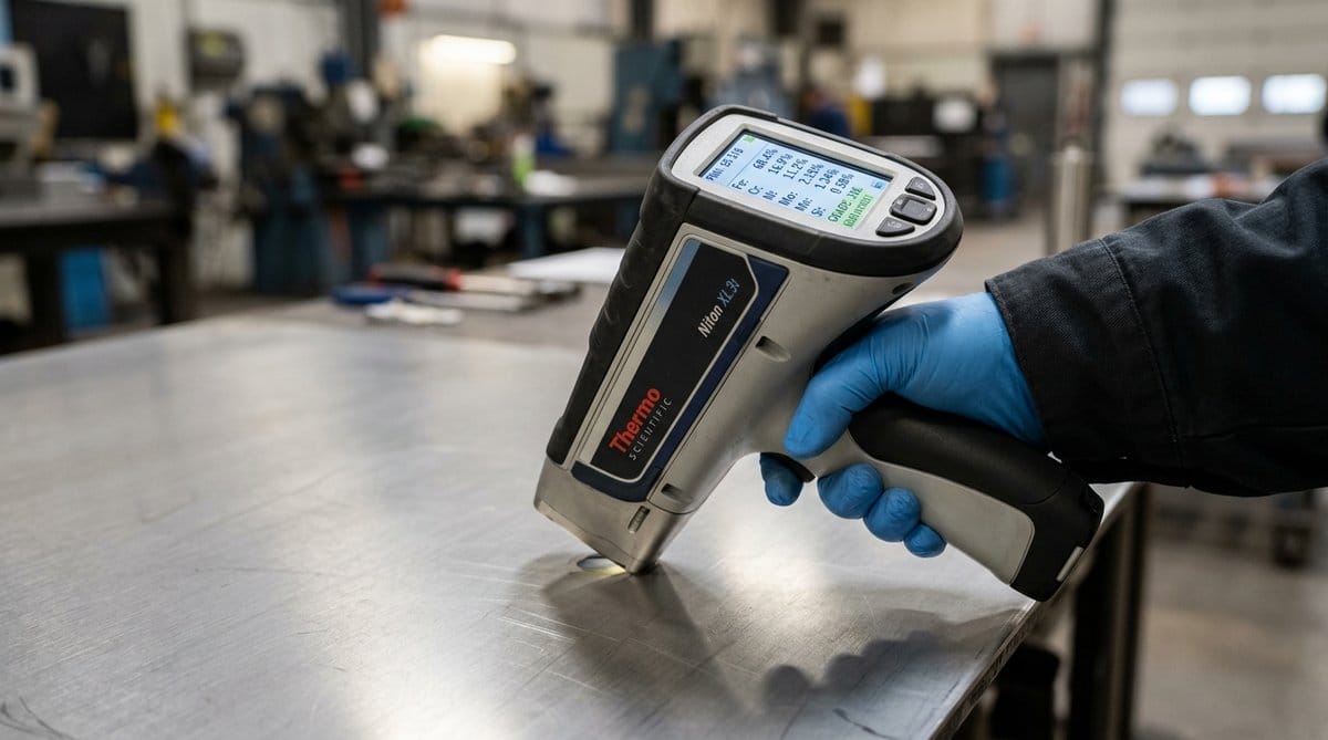 Kiểm tra thành phần mác thép bằng máy quang phổ PMI XRF khi nghiệm thu inox - Inox HaVi