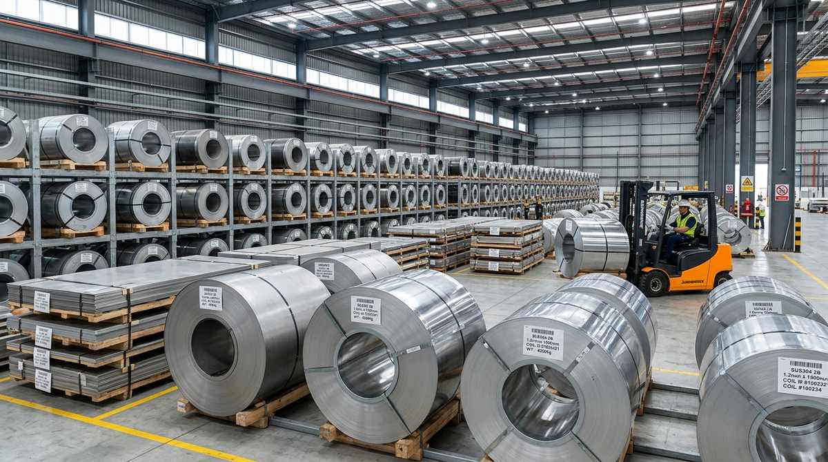 Kho phôi cuộn và kiện tấm inox nhập khẩu chính hãng Posco Hyundai Tisco Nippon - HaVi so sánh xuất xứ inox posco hyundai tisco nippon tại kho
